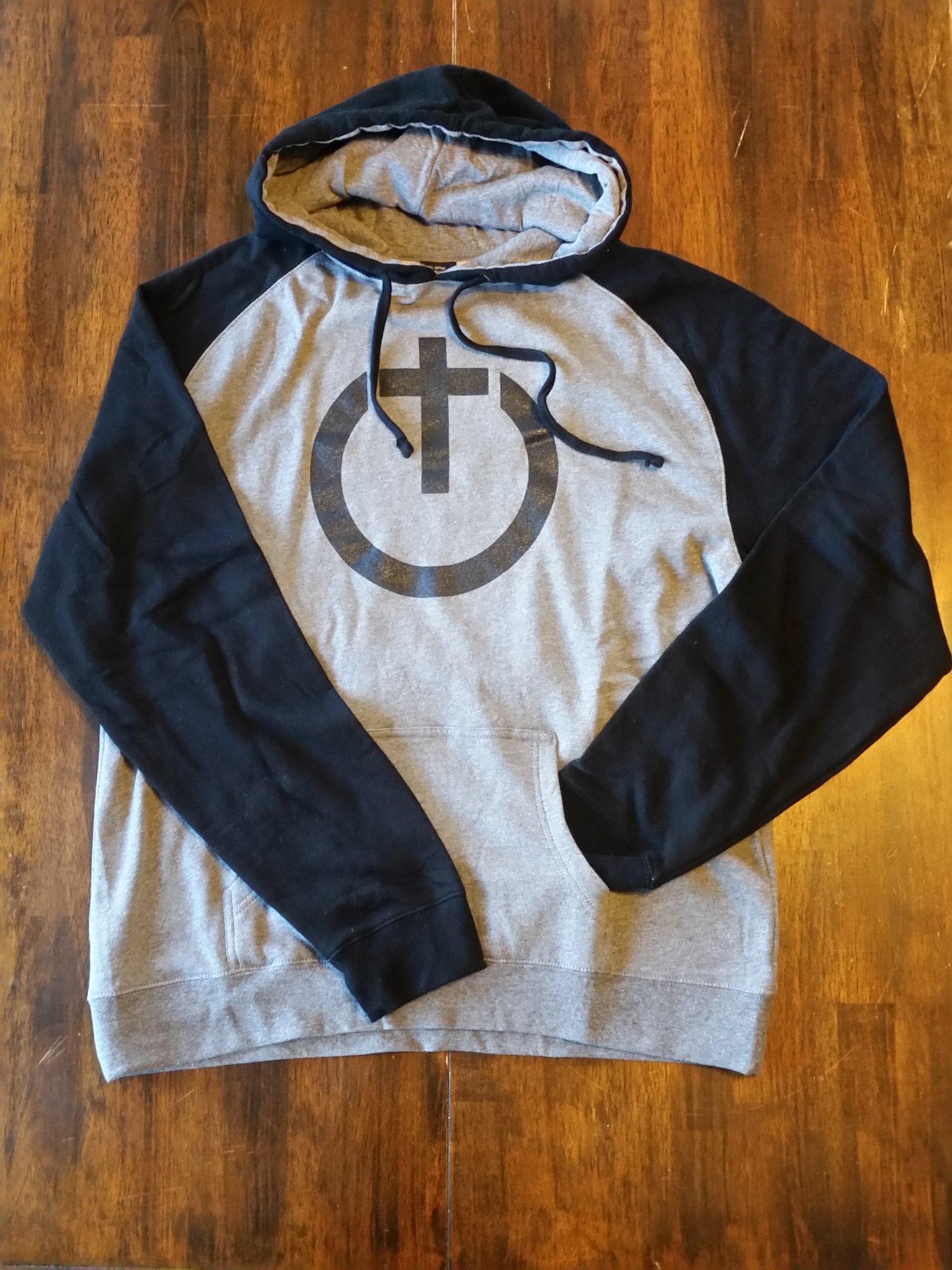 Image of BLACK & HEATHER GREY UYP LOGO HOODIE