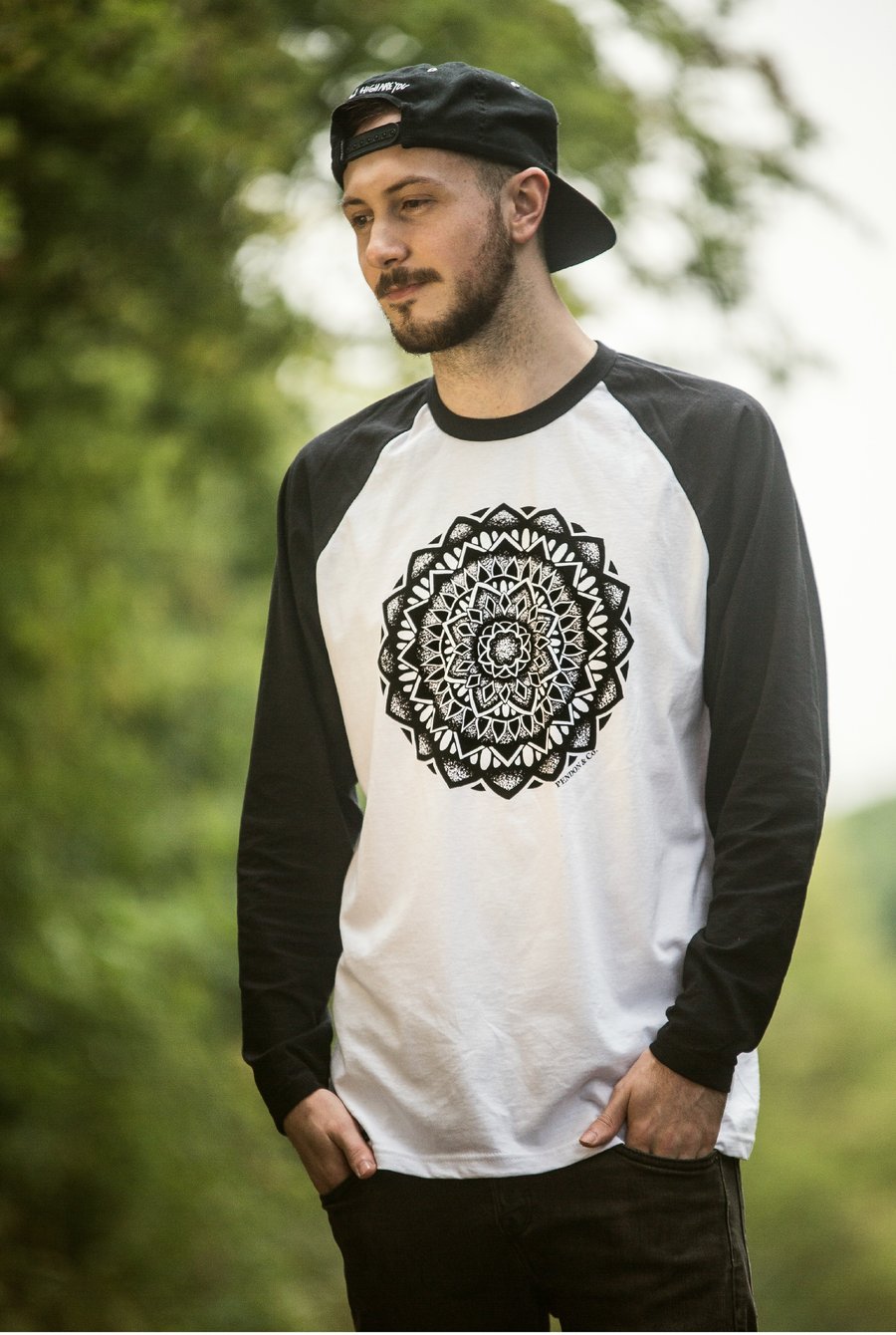 Image of PENDON MANDALA BASEBALL TEE