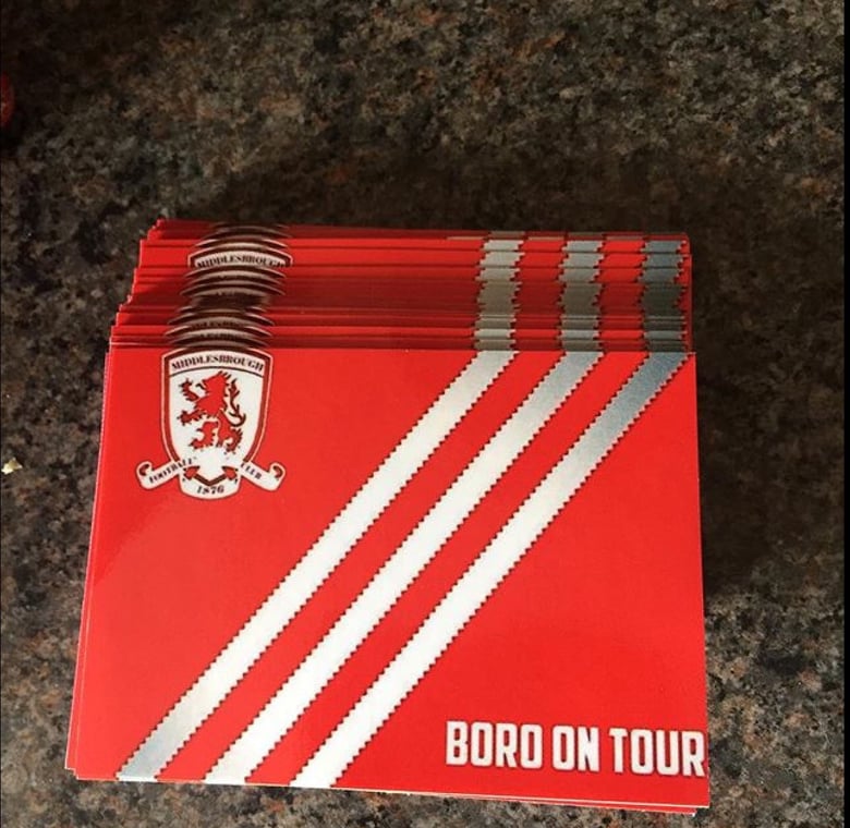 Image of 25 MIDDLESBROUGH ADIDAS THREE STRIPE STICKERS