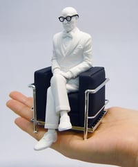 Image 2 of Great Master Le Corbusier in LC2 chair figurine