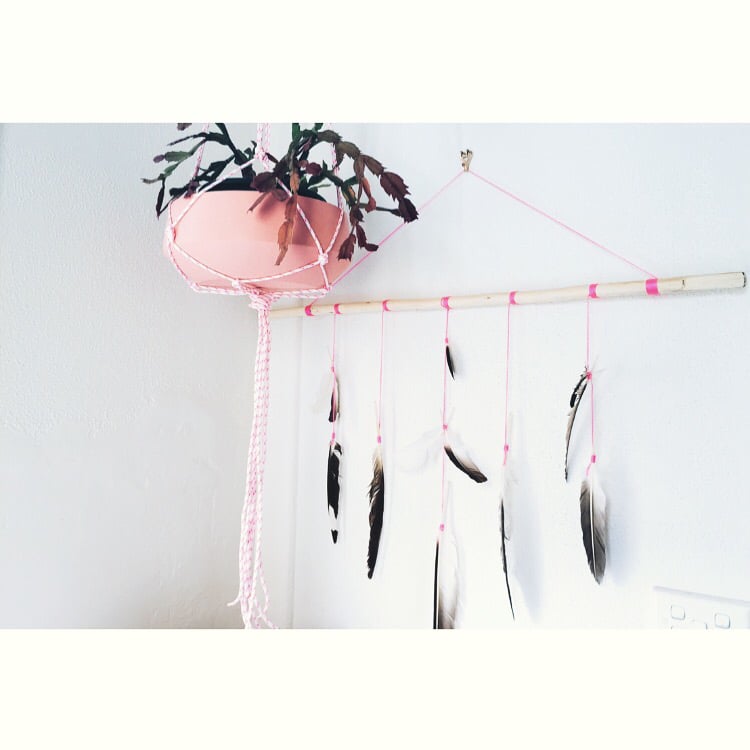 Image of NEON FEATHER HANGING