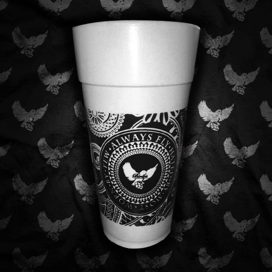 Image of Black Bandana Styrofoam Cup (5 For $20.00)