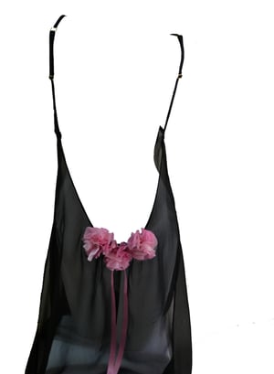 Image of ROSIE Black Silk Backless Maxi Gown 