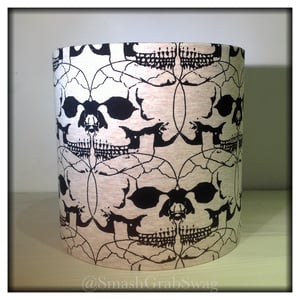 Image of Lampshade 20cm Drum - 'Connected Skulls'