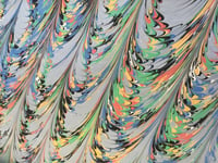 Image 4 of Marbled Paper #46 'Diagonal comb'