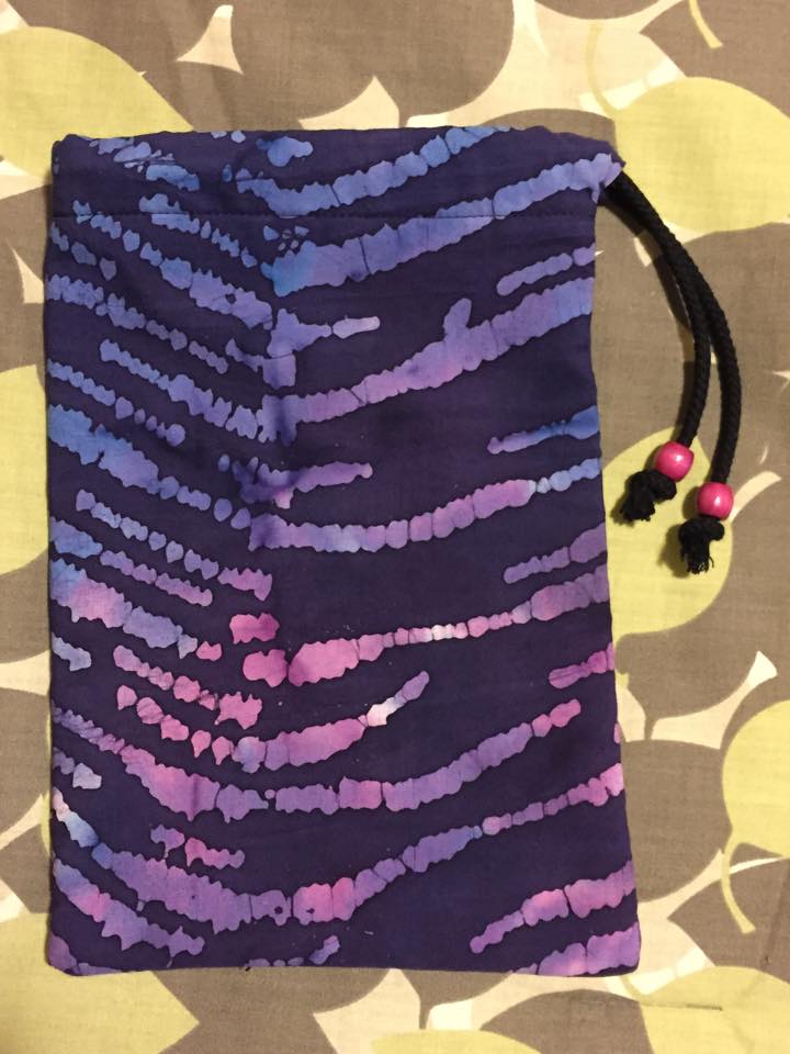 Image of Purple Tye Kendama Pouch w/satin string pack