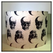 Image of Lampshade 30cm Drum - 'Heads Up Skulls'