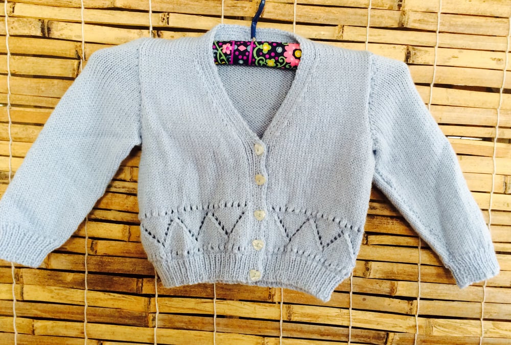 Image of Hand knitted baby cardigan