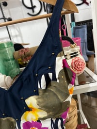 Image 2 of vintage blue flower ship