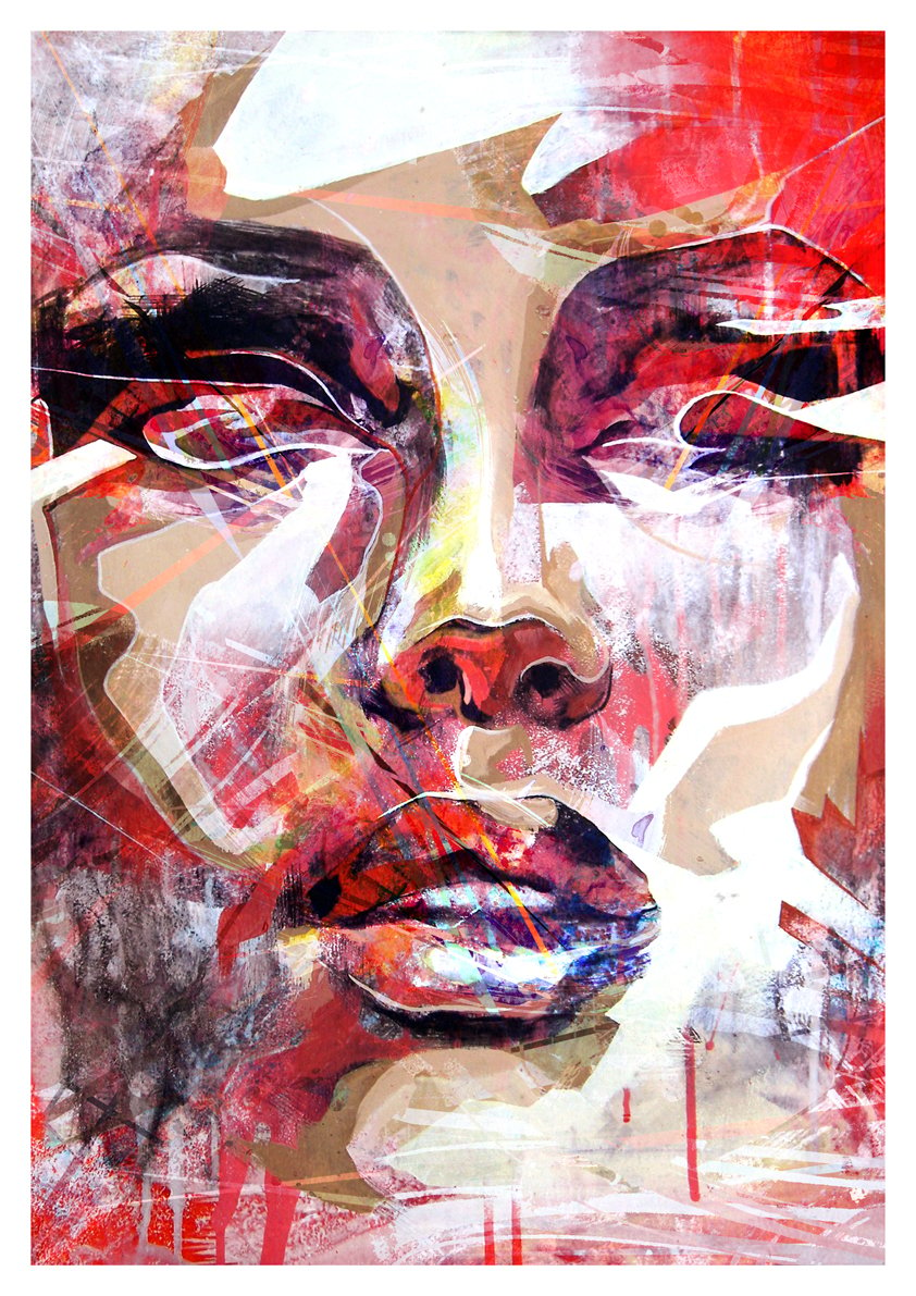 "Red Portrait" Open Edition Print FREE WORLDWIDE SHIPPING