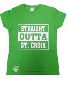 Image of Straight Outta St. Croix (Green & White)
