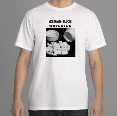 Image of Drugs tee White -Fok of