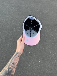 Image 3 of PINK BRIM PARTLY CLOUDY TAMPA DEVIL RAYS CUSTOM FITTED CAP