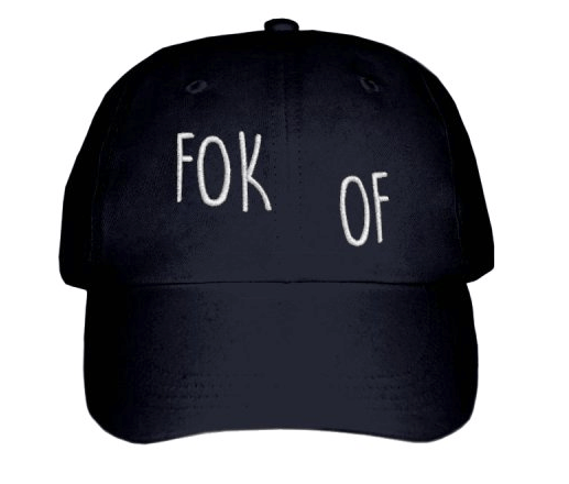 Image of Fok of cap Black