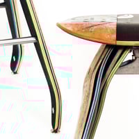 Image 3 of Recycled Skateboard Barstool - 29" Bar Height Stool 