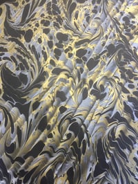 Image 2 of Marbled Paper #92 'Gatsby' on black  