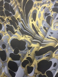 Image 3 of Marbled Paper #92 'Gatsby' on black  