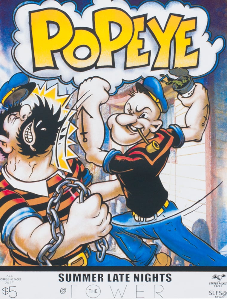 Popeye Movie Poster Copper Palate Press
