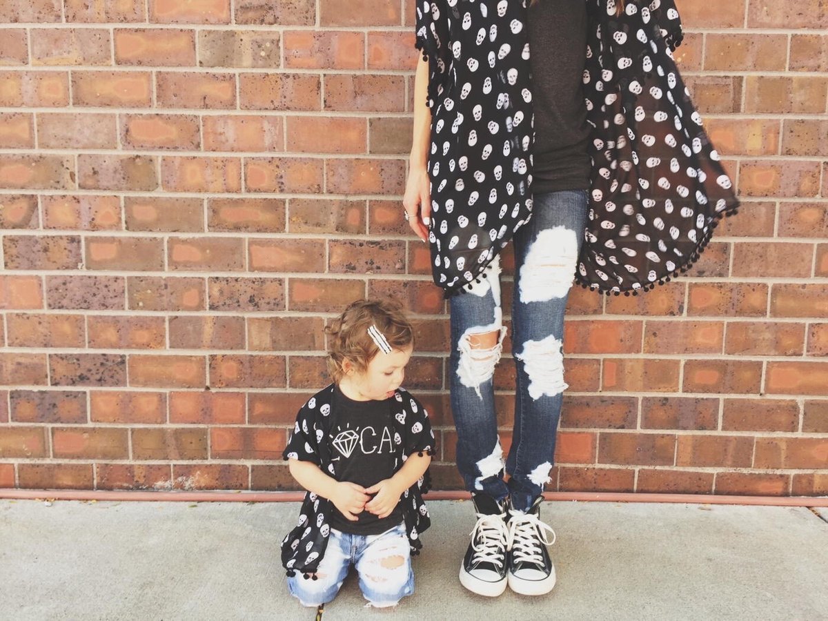 mommy and me denim outfits