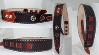 Image 2 of Custom Hand Tooled Leather guitar strap. Your image/design or idea.