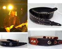 Image 1 of Custom Hand Tooled Leather guitar strap. Your image/design or idea.