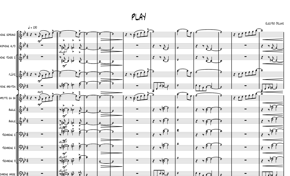 Image of "PLAY" arrangement for Big Band