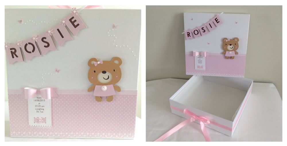 Image of Personalised Baby Girl Memory Box