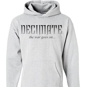 Image of Decimate -  The War Goes On Hoodie (Grey)