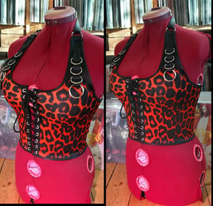 Image of Orange leopard top size S/M & M/L