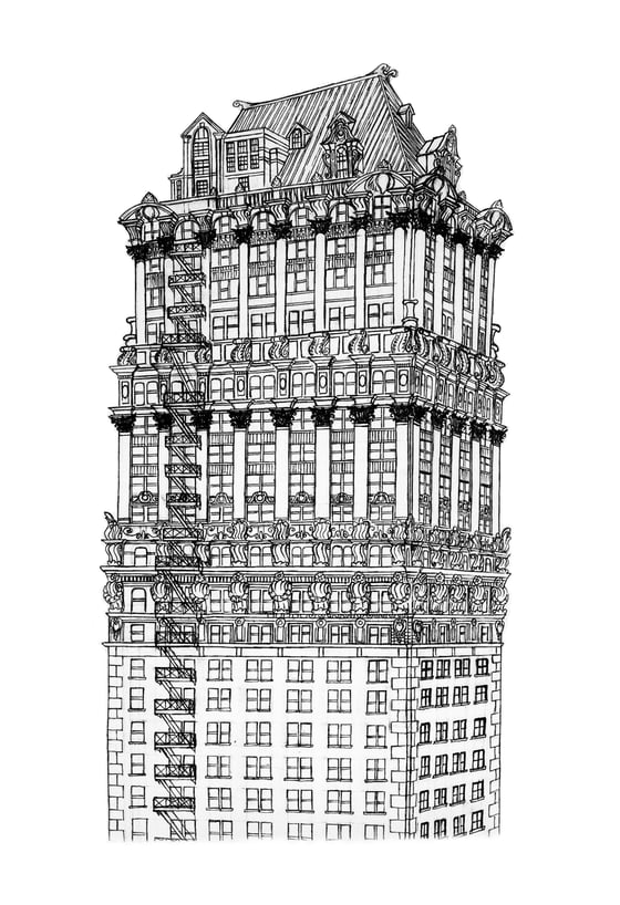 Image of Black & White Book Tower