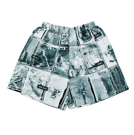 Image of WARPED COLLAGE Shorts - Black and White