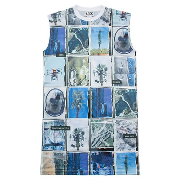 Image of WARPED COLLAGE X-Long T-Shirt - Colour
