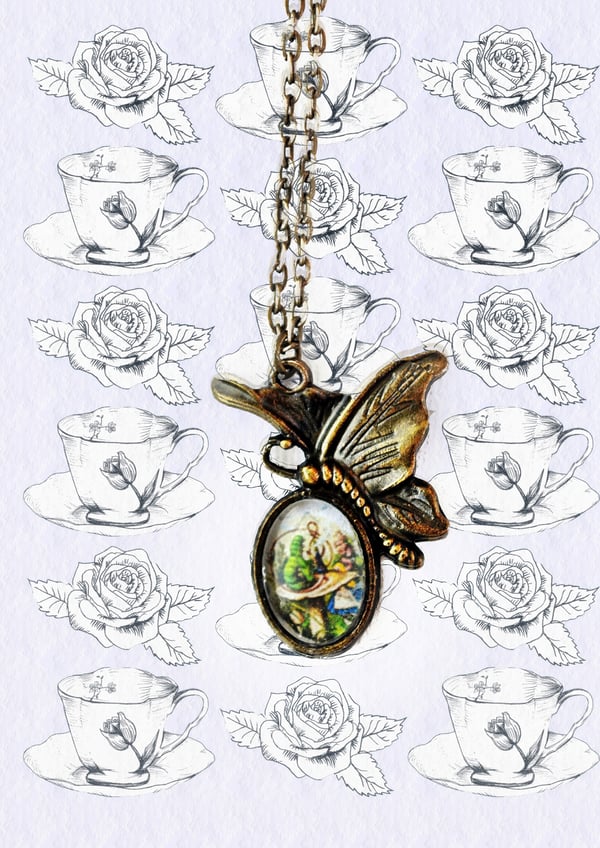 Image of 'Alice meets the Caterpillar' Pendant