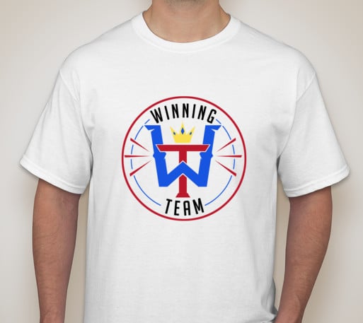 Image of Winning Team Color Logo White T-Shirt