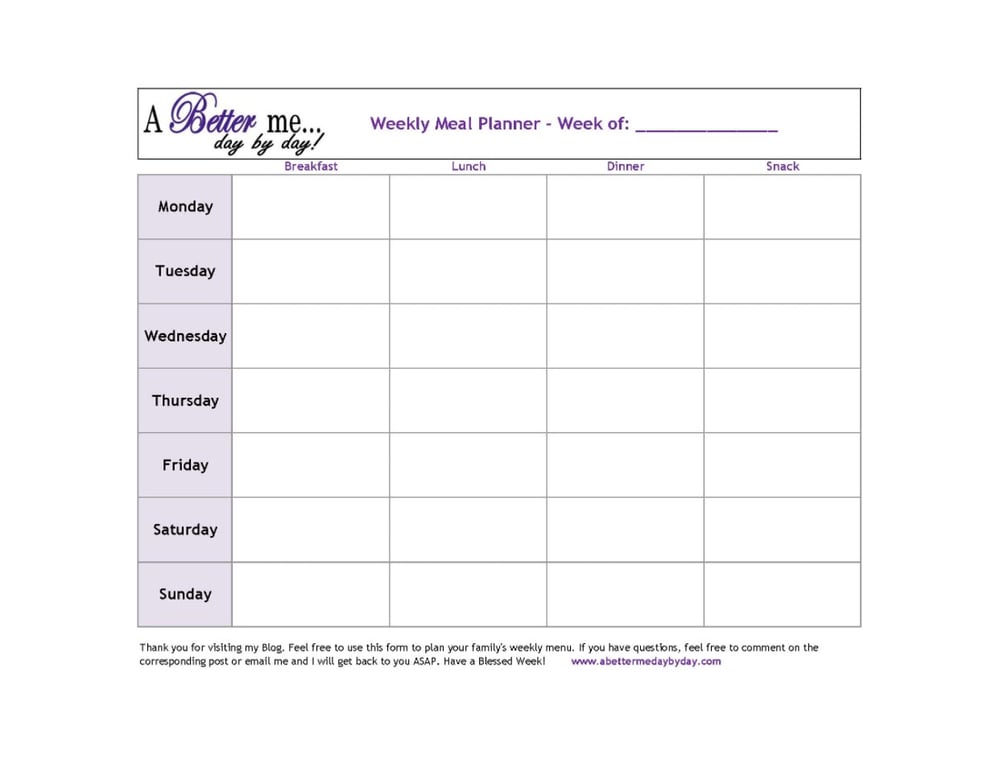 Image of Meal Plan *Options Available
