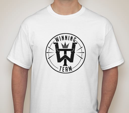 Image of Winning Team Black Logo White T-Shirt