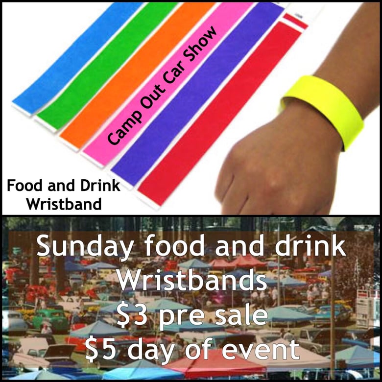 Image of Wristbands for Sunday's food