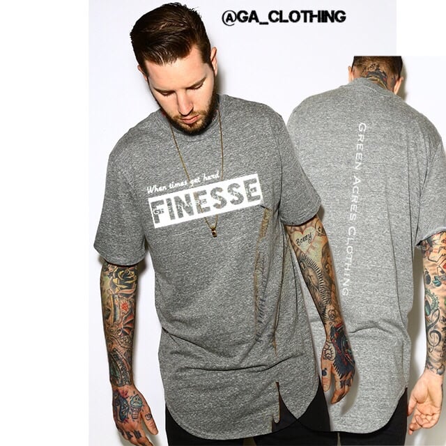 Image of "Finess" Grey scoop tee