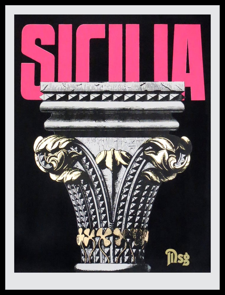 Image of Sicilia -Column-Black/Pink