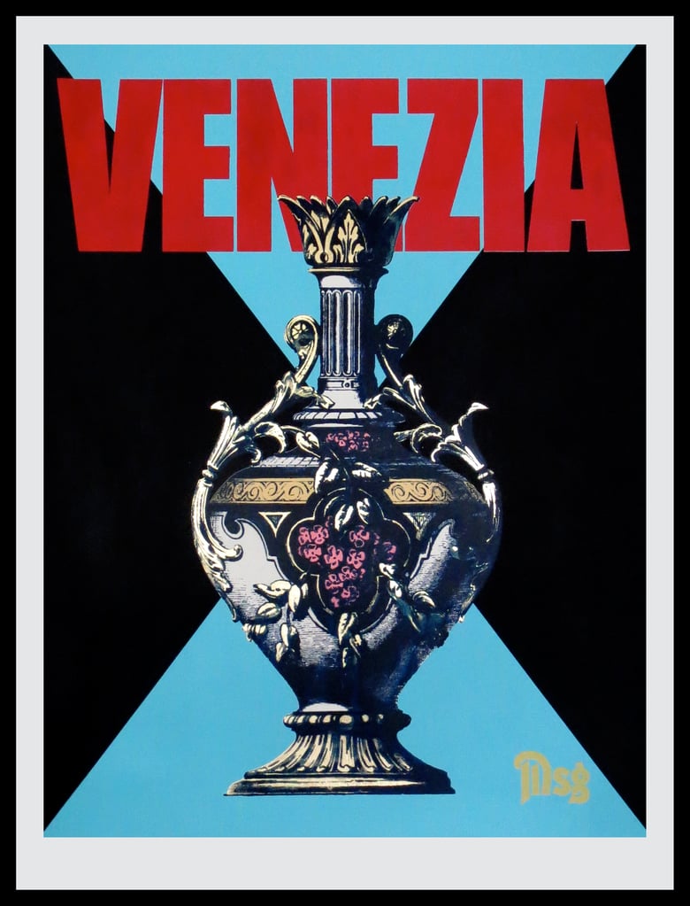 Image of Venezia -Urn-Black/Blue/Red