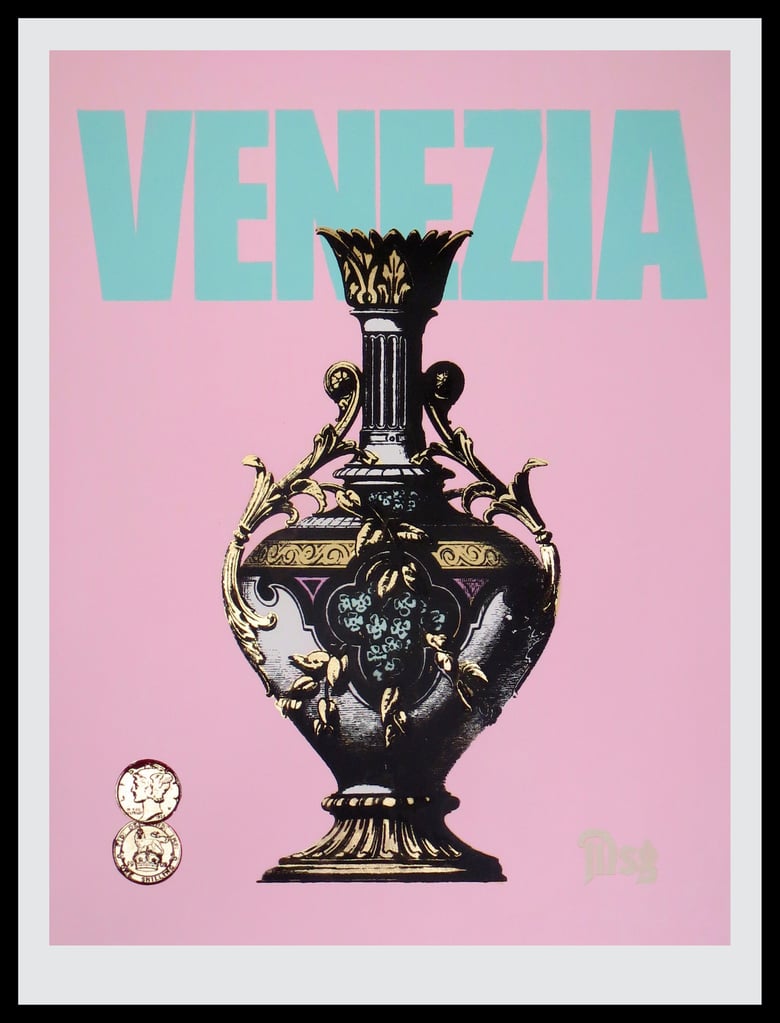 Image of Venezia -Urn-Pastel Pink/Aqua