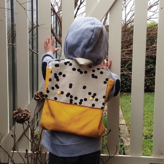 Image of Black spots toddler backpack