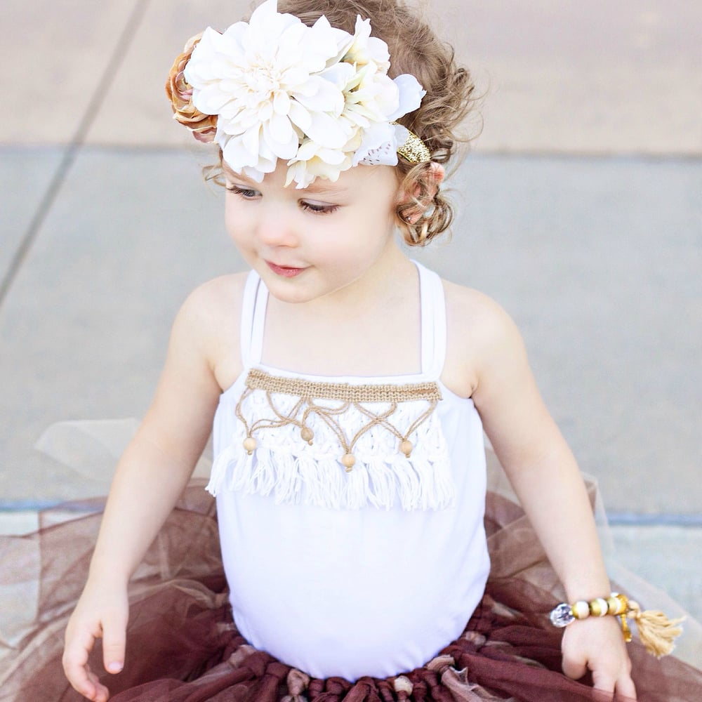 Image of Old Gold Vintage Flower Crown