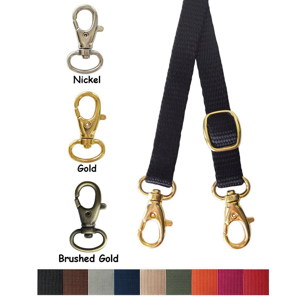 Image of Nylon Webbing Petite Strap - Adjustable - 0.5" (half-inch) Wide - Choice of Color, Length & Hook #8
