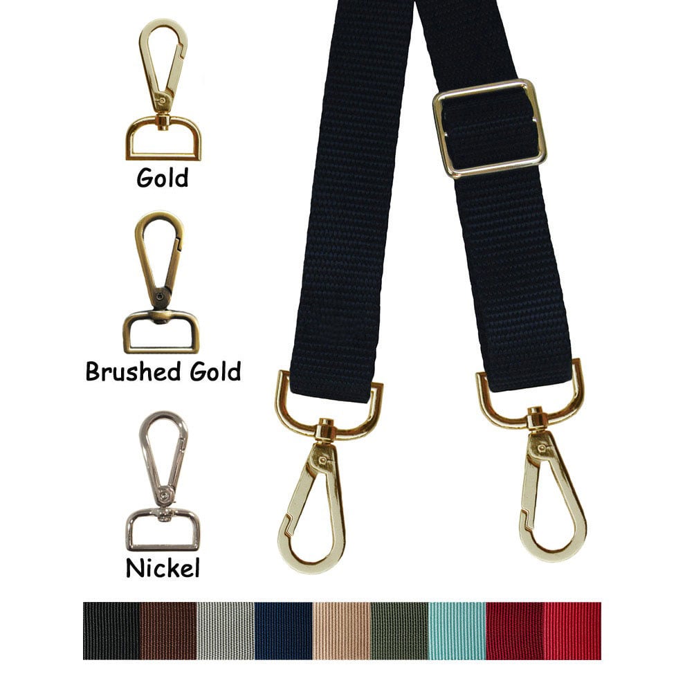 Image of Nylon Webbing Shoulder Strap - Adjustable - 1" (inch) Wide - Your Choice of Color, Length & Hook #14