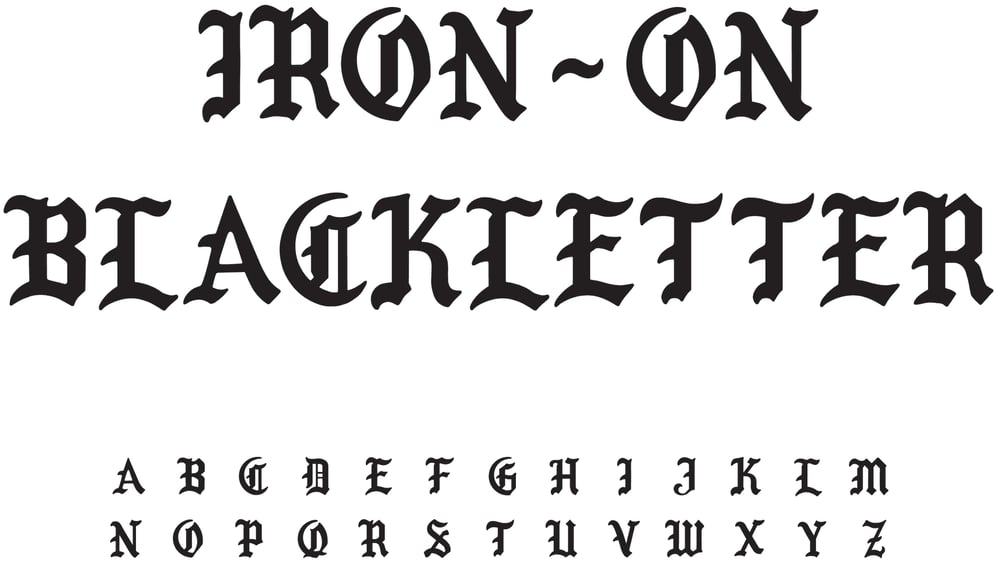 Image of Iron-On Blackletter