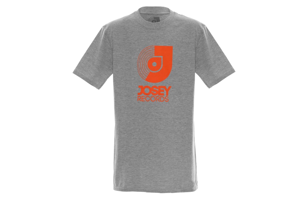 Image of Josey Records Logo T-Shirt - Grey/Orange