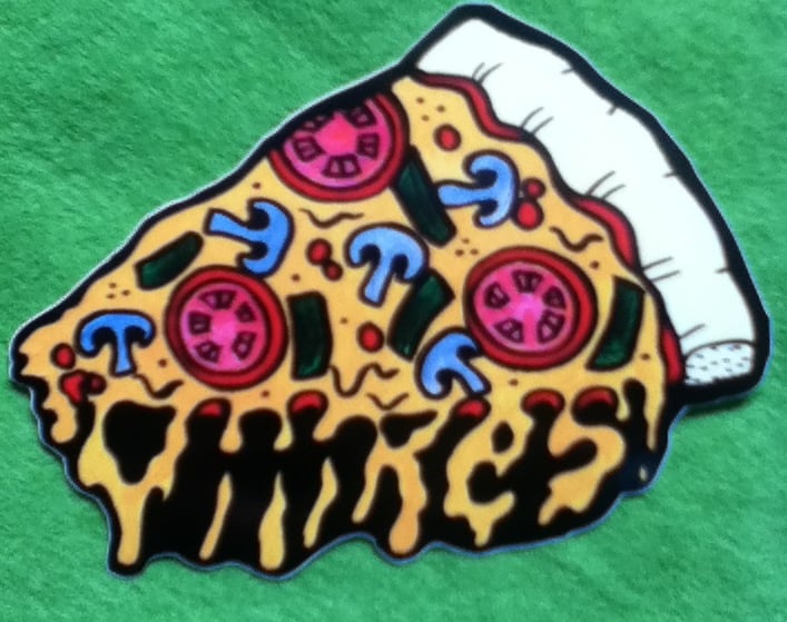 Image of Yiiikes! Pizza sticker