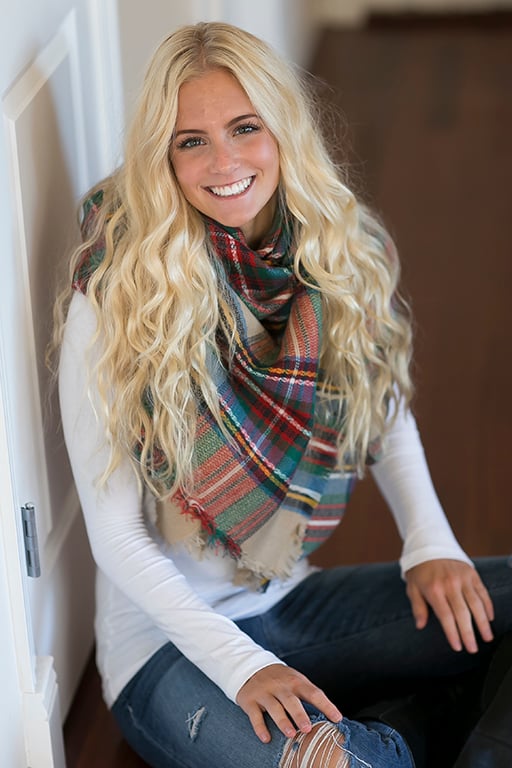 Image of Classic Plaid Blanket Scarf