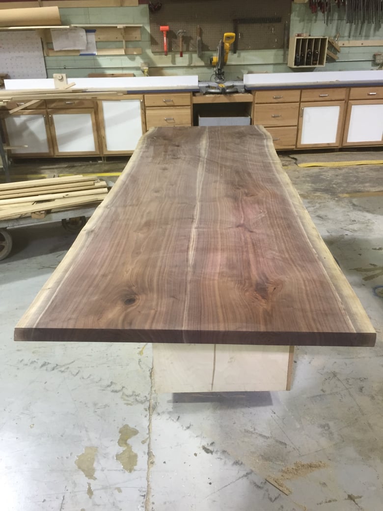 Image of Bookmatched Liveedge Walnut Tabletop